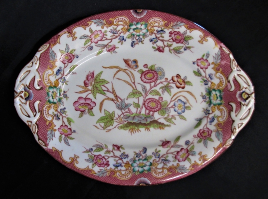 Sarreguemines plateau ovale porcelaine