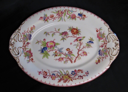 Sarreguemines plat ovale porcelaine