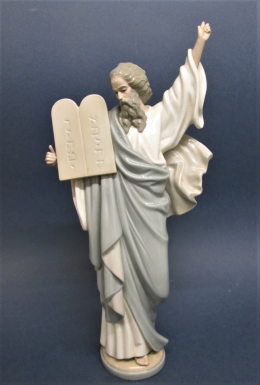 Lladro Espagne Moïse statuette porcelaine Judaïca