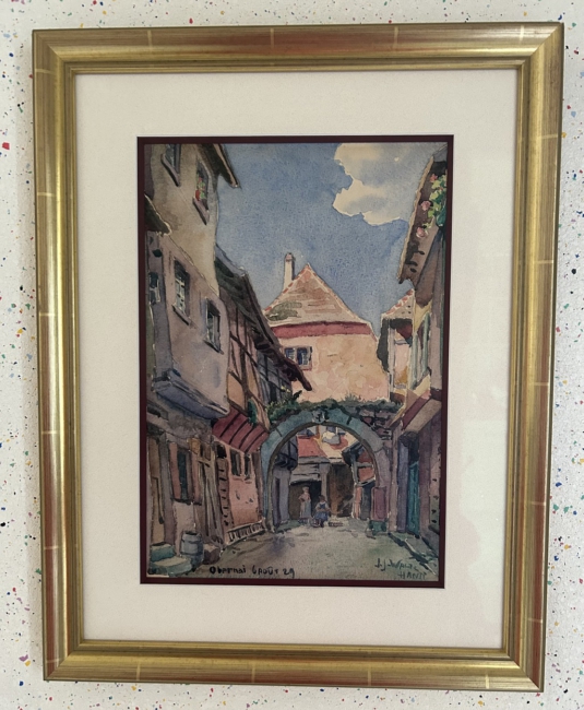 Hansi Jean Jacques Waltz aquarelle Obernai