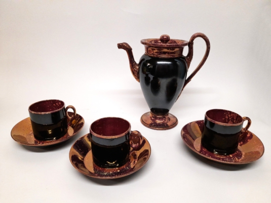 Sarreguemines Burgos engobe noir, service café