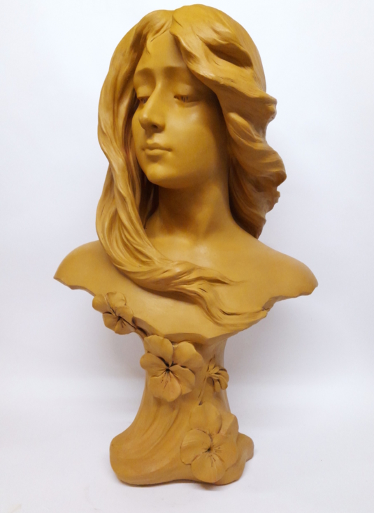 Sarreguemines Ranieri, Saint-Maurice, Terre Cuite, Art Nouveau, Buste