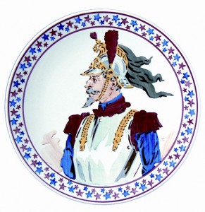 Sarreguemines assiette militaire le cuirassier