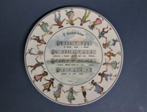 Sarreguemines Alsace assiette chanson alsacienne